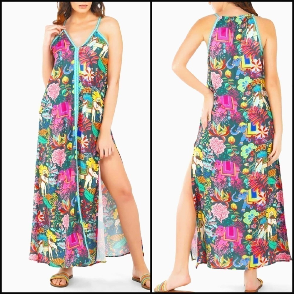 NEW! AMERICA & BEYOND Majestic Night Maxi Dress Large.
